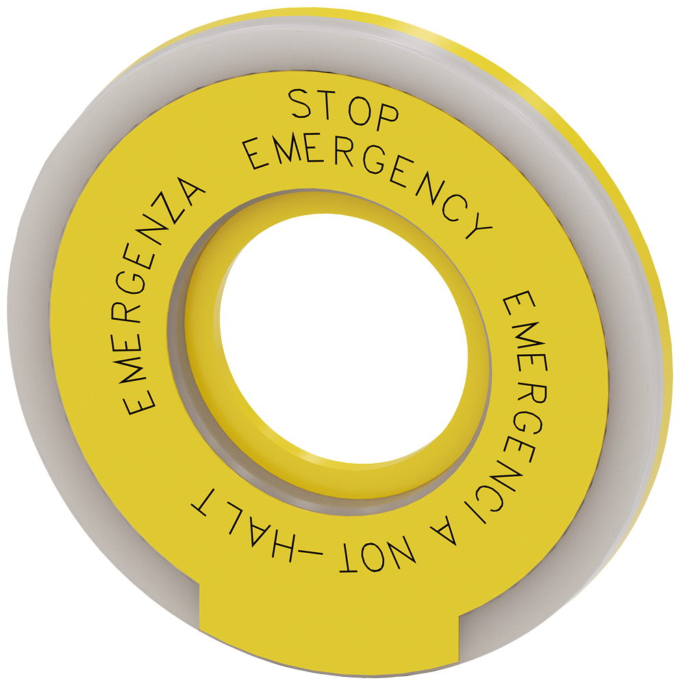 [Imagem do produto ARRUELA REDONDO AMARELO DIÂMETRO 60MM ILUMINADO BOTÃO EMERGÊNCIA 3SU19010BD310NB0 SIEMENS]