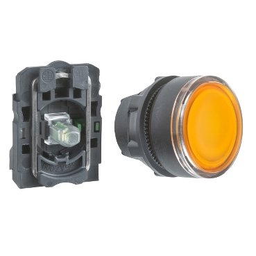 [Imagem BOTÃO 22MM PLÁSTICO  LUMINOSO LED 220 240 XB5AW35M1 SCHNEIDER]
