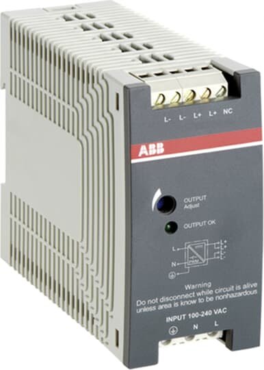 [Imagem FONTE DE ALIMENTAÇÃO MONO E100/240VCA S24VCC 47/63HZ CPE2425 1SVR427032R0000 ABB]