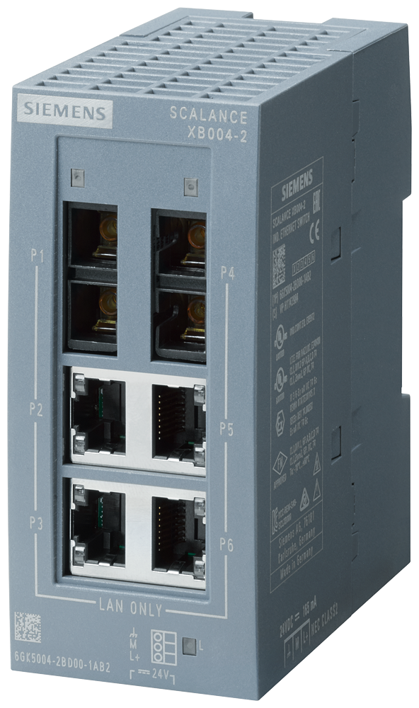 [Imagem do produto SWITCH ETHERNET TETRAPOLAR RJ45 6GK50042BD001AB2 SIEMENS]