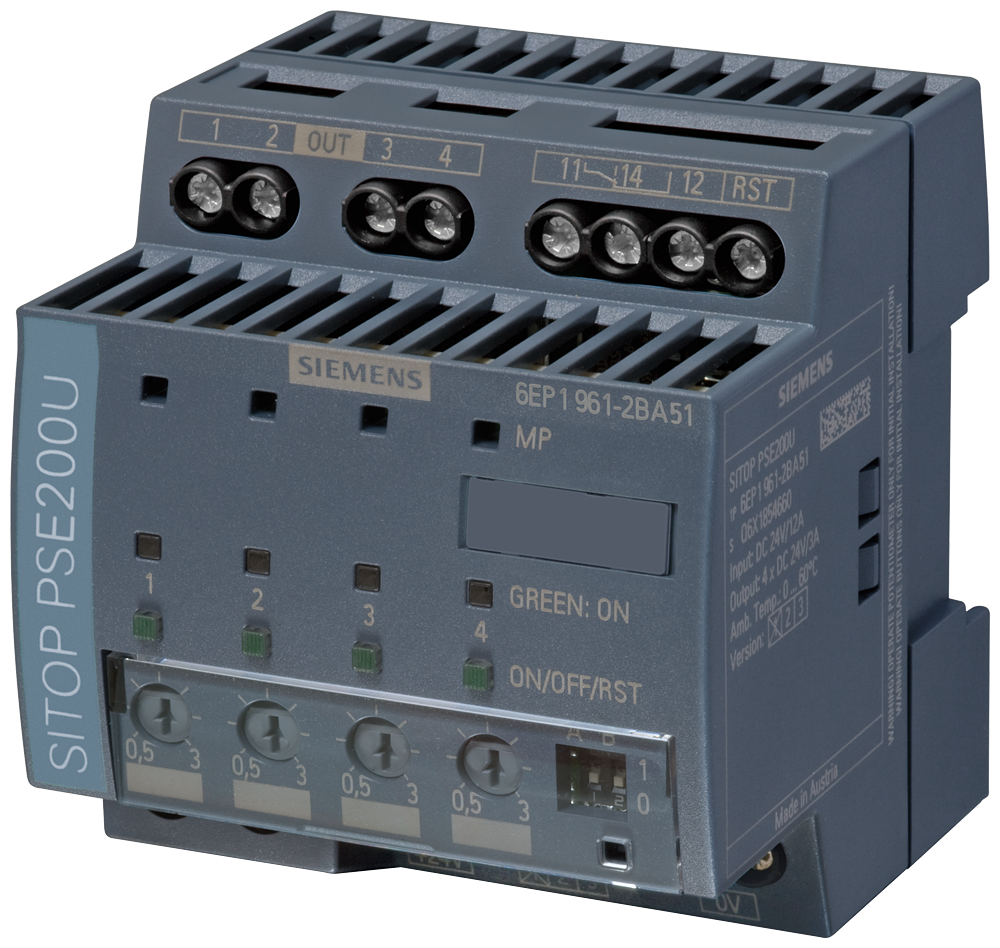 [Imagem PSE200U MÓD. DE SELETIVIDADE 4X3A NEC II 6EP19612BA51 SIEMENS]