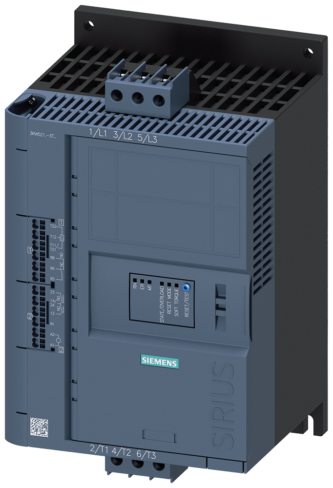 [Imagem do produto CHAVE DE PARTIDA TRIFÁSICO 7,5KW 18A 200/600V 50/60HZ 3RW52143TC15 SIEMENS]