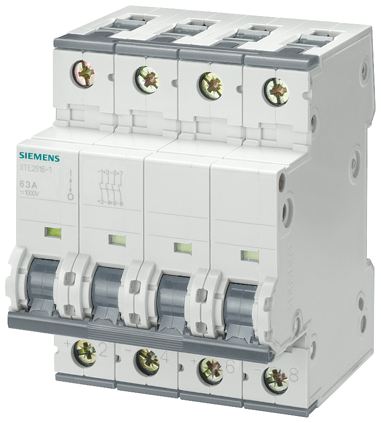 CC INTERRUPTOR DE DESCONEXÃO CC 1000 V 63A 5TE25151 SIEMENS