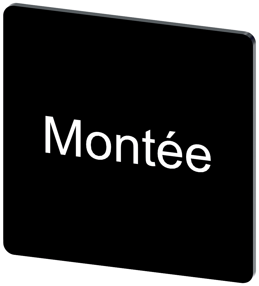 PLACA DE IDENTIFICAÇÃO 27X27MM PLACA PRETO INSCRIÇÃO: MONTEE 3SU19000AE160GC0 SIEMENS
