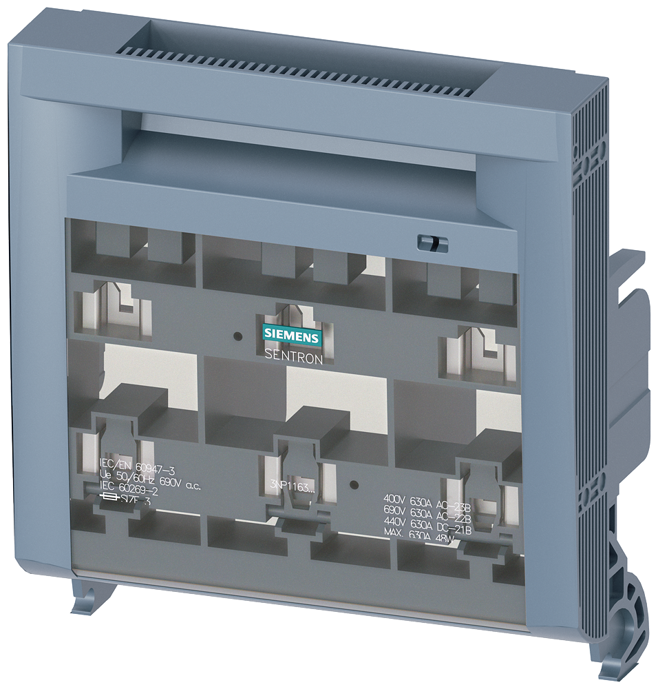 [Imagem MANOPLA PADRÃO SEM CONTROLE DE FUSÍVEL PARA TAMANHO NH3 3NP19631GA00 SIEMENS]