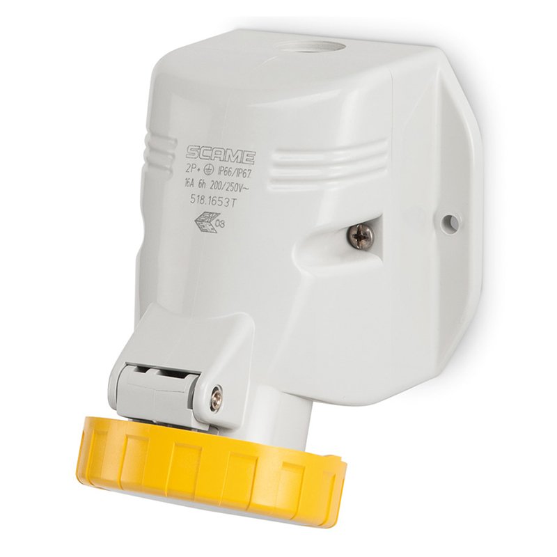 [Imagem do produto TOMADA DE PAREDE 3P+N+T IP66/IP67 16A 4H 518.1652T SCAME]