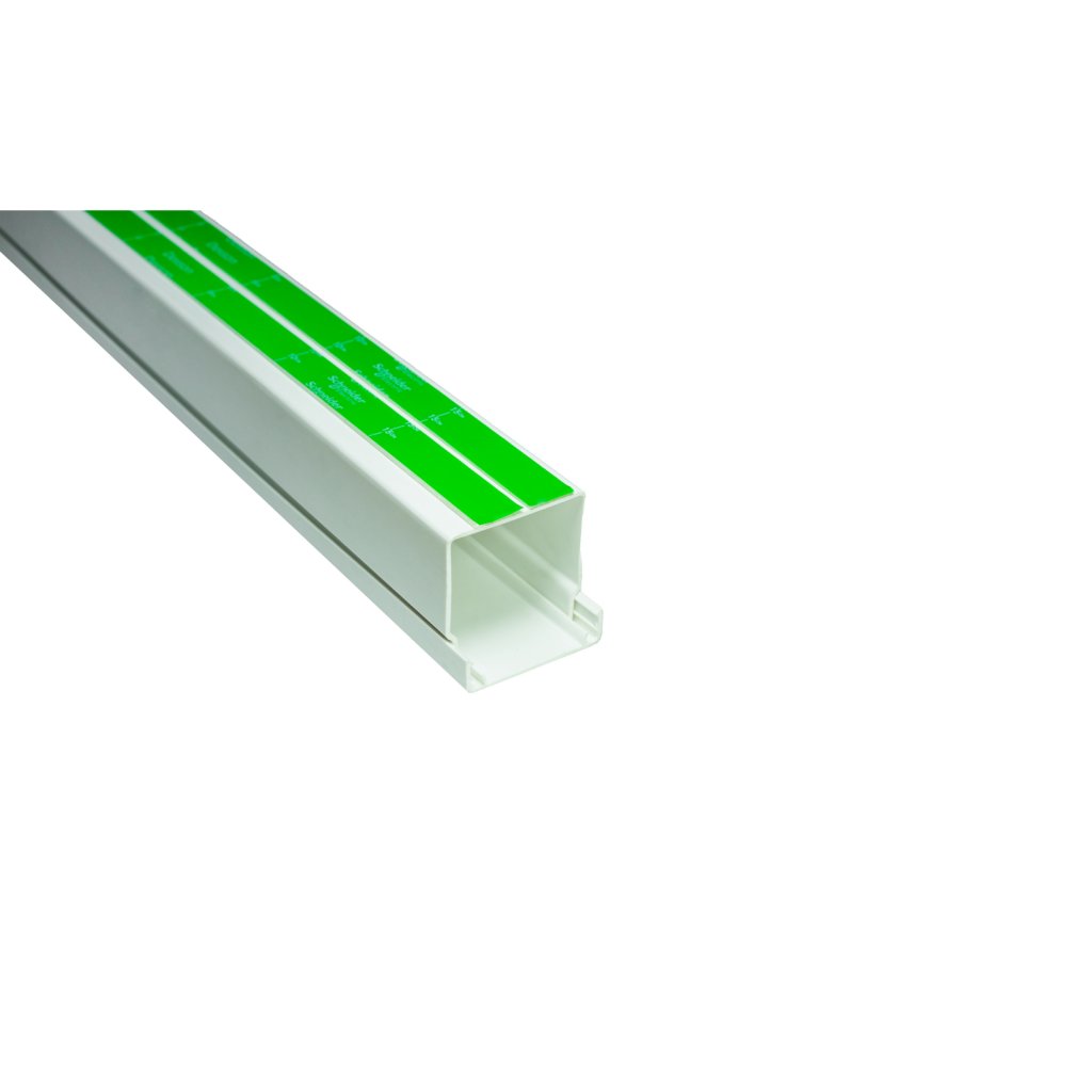 [Imagem CANALETA PARA SUPERFICIE DEXSON 40 X 40 MM BRANCA SEM ADESIVO 2M DXN10181 SCHNEIDER]