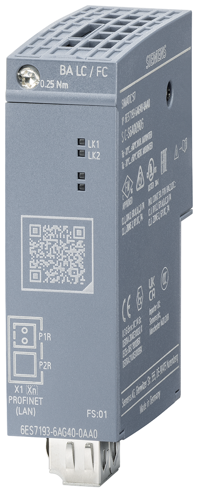 [Imagem ET200SP BA LC/FC PROFINET 6ES71936AG400AA0 SIEMENS]