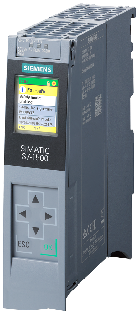 [Imagem CPU 1513F PN FAILSAFE S7-1500 6ES75131FL020AB0 SIEMENS]