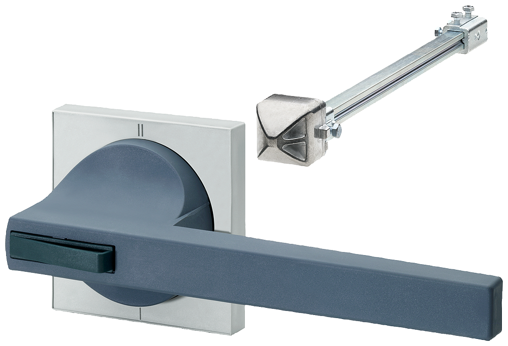 [Imagem do produto ACIONAMENTO DA PORTA 8UC7 MANÍPULO TI-GREY, CHAPA PROTETORA CINZA-CLARO PARA  8UC73146BD44 SIEMENS]