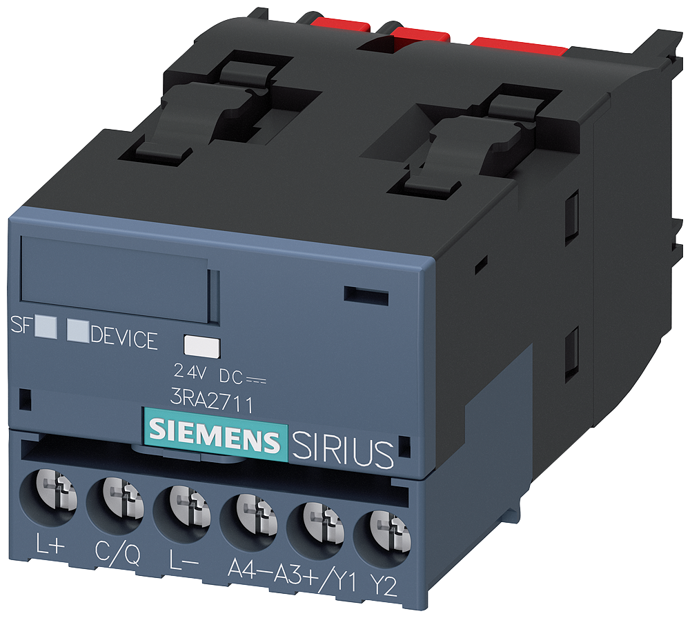 [Imagem do produto MÓDULO DE FUNÇÃO PARA LINK IO, PARTIDA DIRETA, MONTAGEM SOBRE CONTATORES 3RT2 3RA27111AA00 SIEMENS]