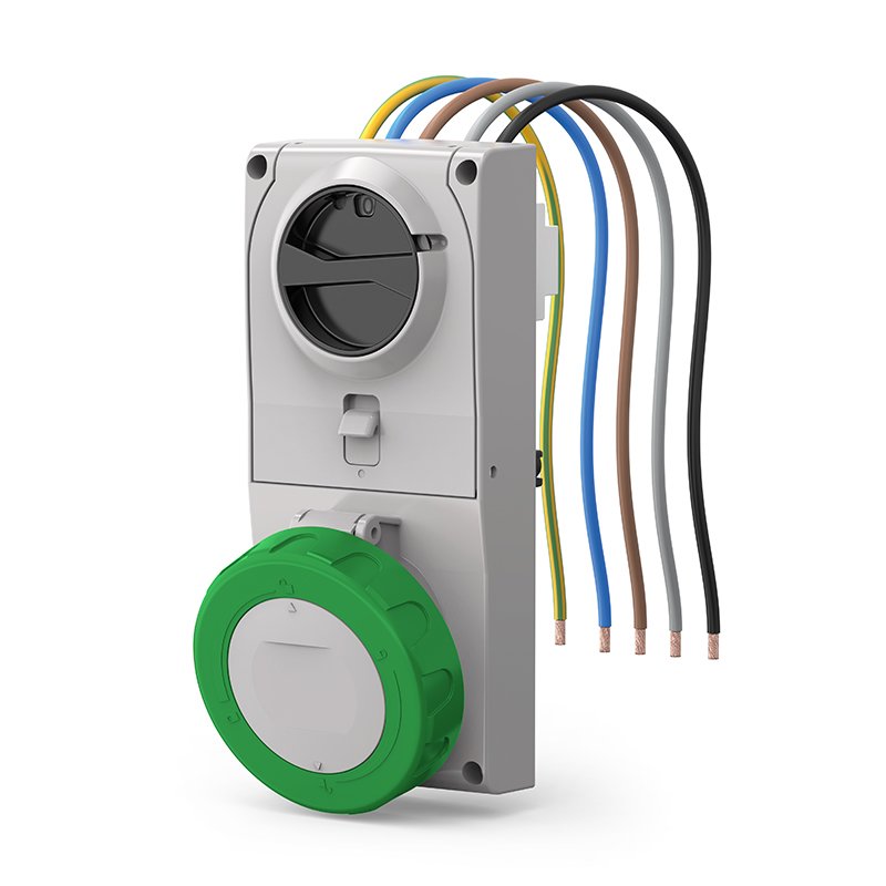 [Imagem TOMADA DE EMBUTIR COM FUSÍVEL 3P+N 32A 2H 408.32872 SCAME]