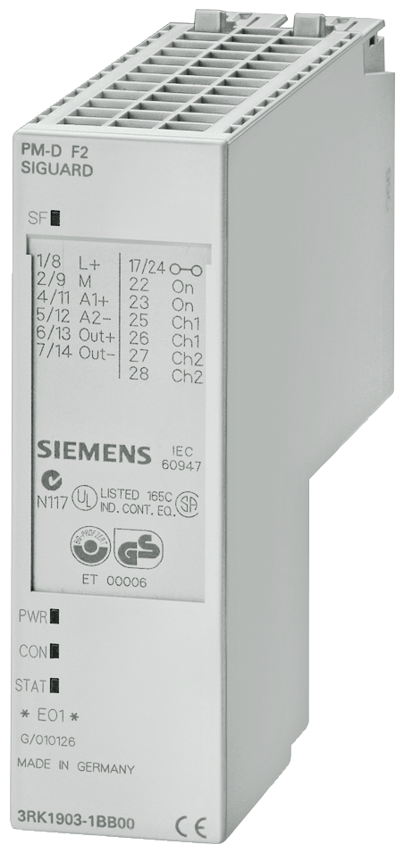 [Imagem do produto MÓDULO DE POTÊNCIA SAFETY ET200S PM - D F2 3RK19031BB00 SIEMENS]