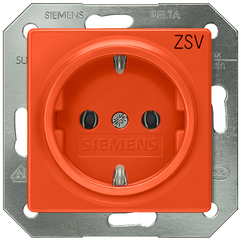 COBERTURA DA TOMADA SEM APLICAÇÃO COM IMPRESSÃO ZSV LARANJA 5UH1200 SIEMENS
