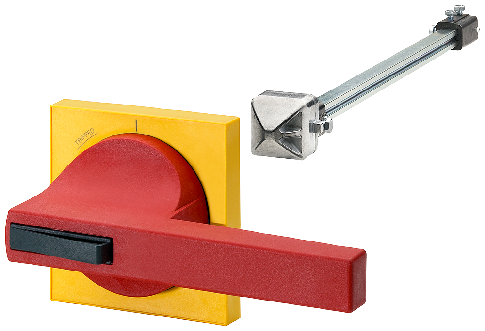 [Imagem do produto ACIONAMENTO DA PORTA 8UC7 MANÍPULO VERMELHO/AZUL-VERDE BASIC CHAPA PROTETORA  8UC73243BB44 SIEMENS]