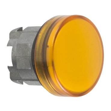 [Imagem CABEÇOTE PARA SINALIZADOR MODULAR Ø22MM METÁLICO PARA LÂMPADA BA9S LARANJA ZB4BV05 SCHNEIDER]