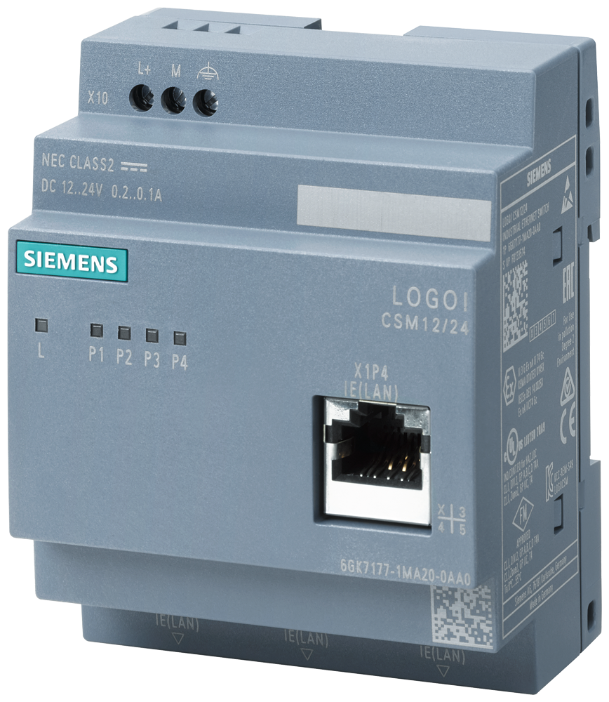 [Imagem CONEXÃO DO MÓDULO DE SWITCH COMPACTO LOGO! CSM12/24 6GK71771MA200AA0 SIEMENS]