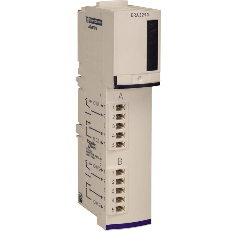[Imagem KIT MODICON STB SAIDA DIGITAL A RELE 2 PONTOS 24V 7A STBDRA3290K SCHNEIDER]