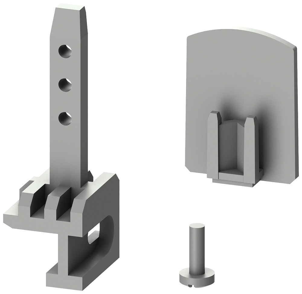 KIT SCHWING &AMP; SCHOCK 2 LIMITAÇÕES DE CALHA DE SUPORTE 4 PARAFUSOS, 2 PINO... 8US19981CA10 SIEMENS