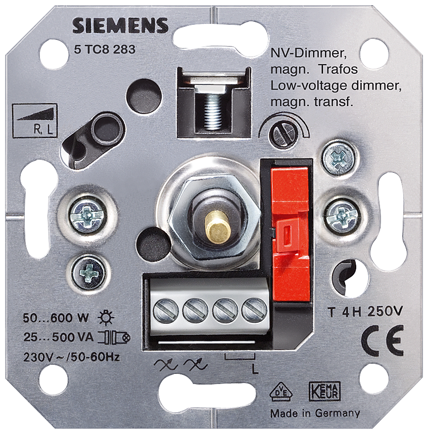 REGULADOR DE LUMINOSIDADE NV PARA TRANSFORMADORES MAGNÉTICOS R L COM INTERR 5TC8283 SIEMENS