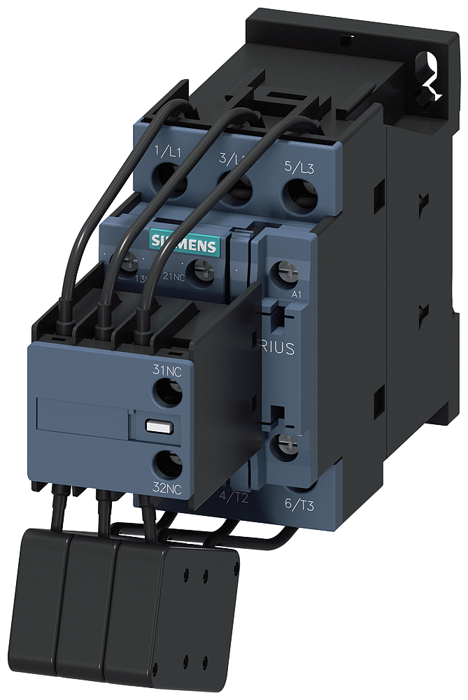 [Imagem do produto CONTATOR TRIPOLAR 25,3A 690V 230VCA 1NA+2NF 50/60HZ 3RT26251AL25 SIEMENS]