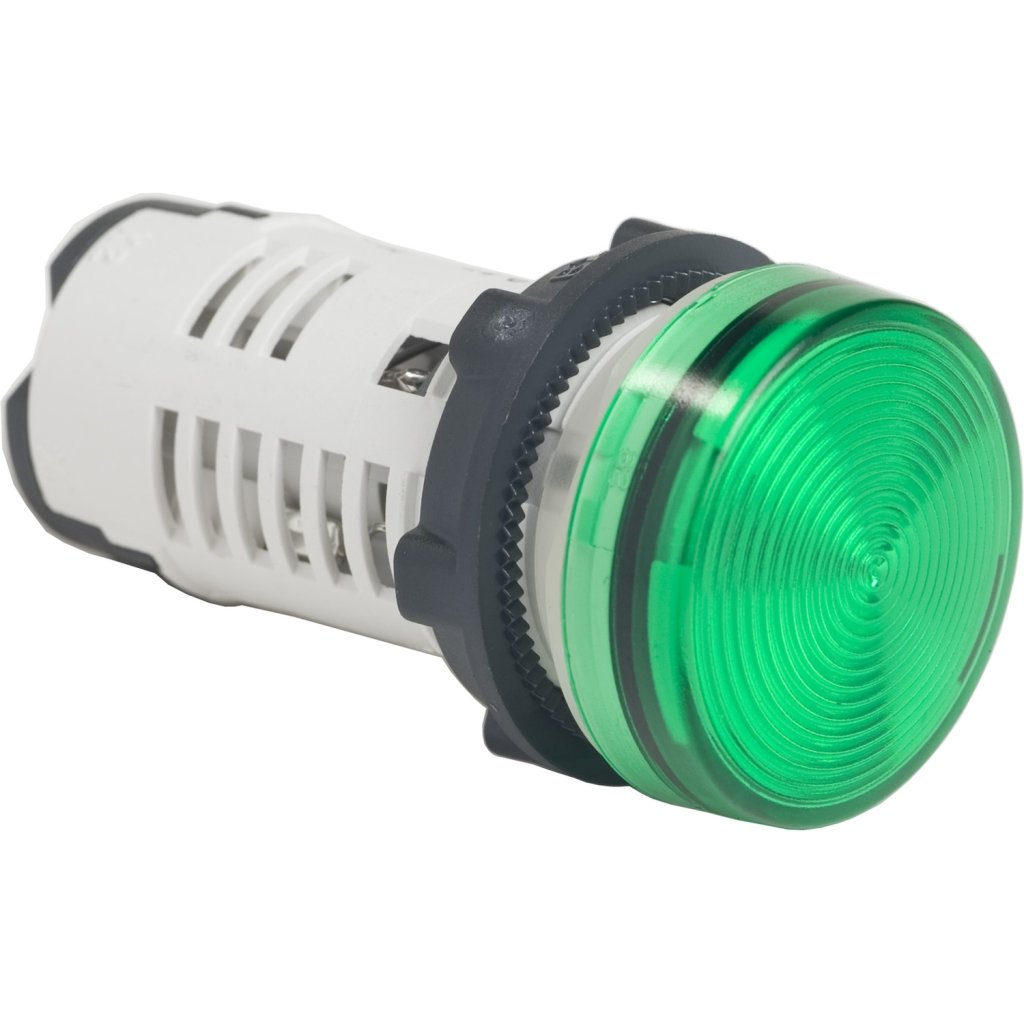 [Imagem do produto SINALIZADOR Ø22MM PLÁSTICO LED VERDE 120VCA XB7EV03GP SCHNEIDER]
