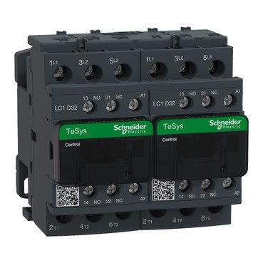 [Imagem do produto CHAVE REVERSORA TRIPOLAR 32A 1NA+1NF 220VCA LC2D32M7 SCHNEIDER]