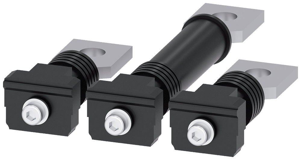 [Imagem CONEXÃO PLANA NA PARTE TRASEIRA 3 PEÇAS ACESSÓRIOS PARA: 3VA2 100/160/250 3VA92030QE00 SIEMENS]