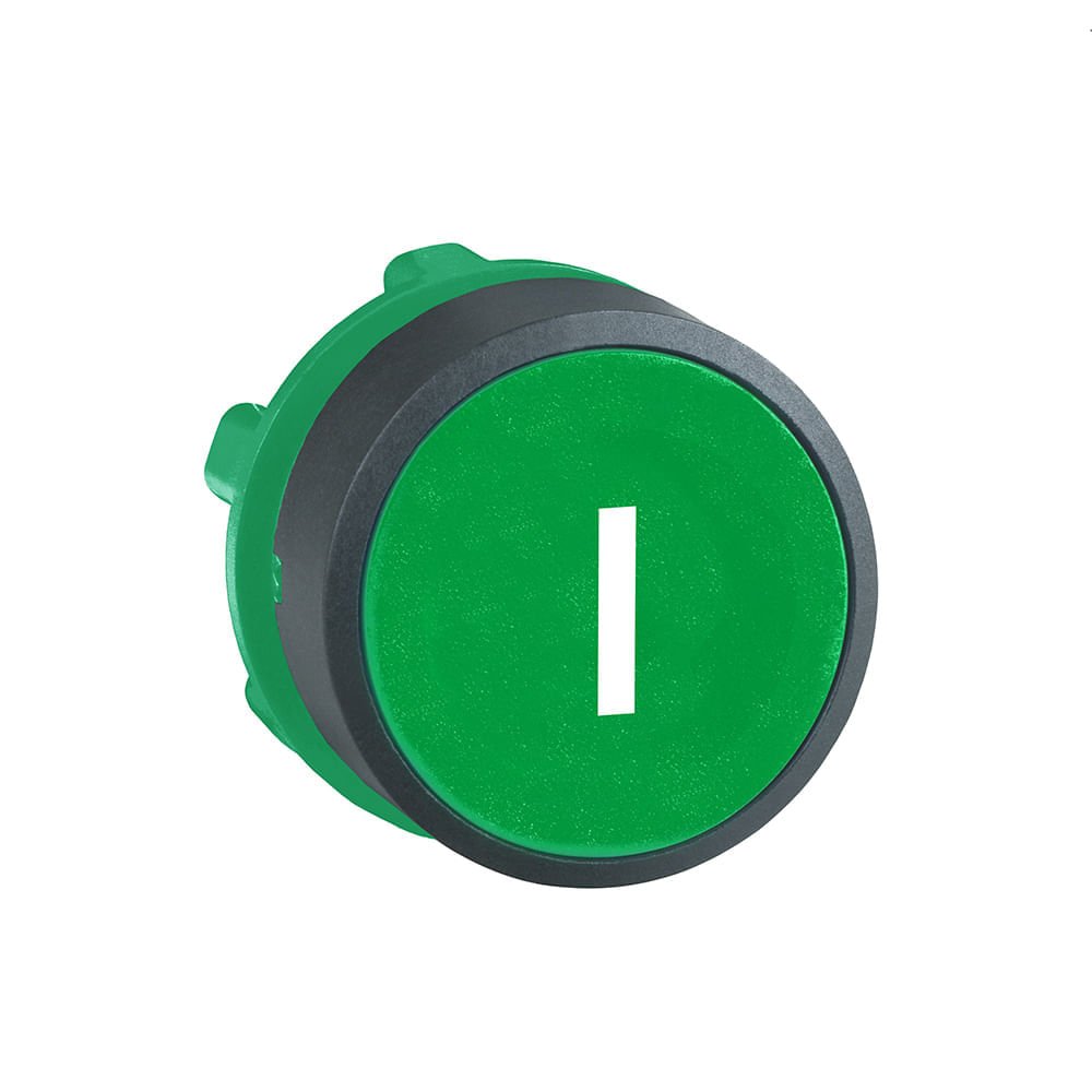 [Imagem CABEÇOTE PARA BOTÃO Ø22MM PLÁSTICO, FACEADO, RETORNO POR MOLA, VERDE, I ZB5AA331 SCHNEIDER]