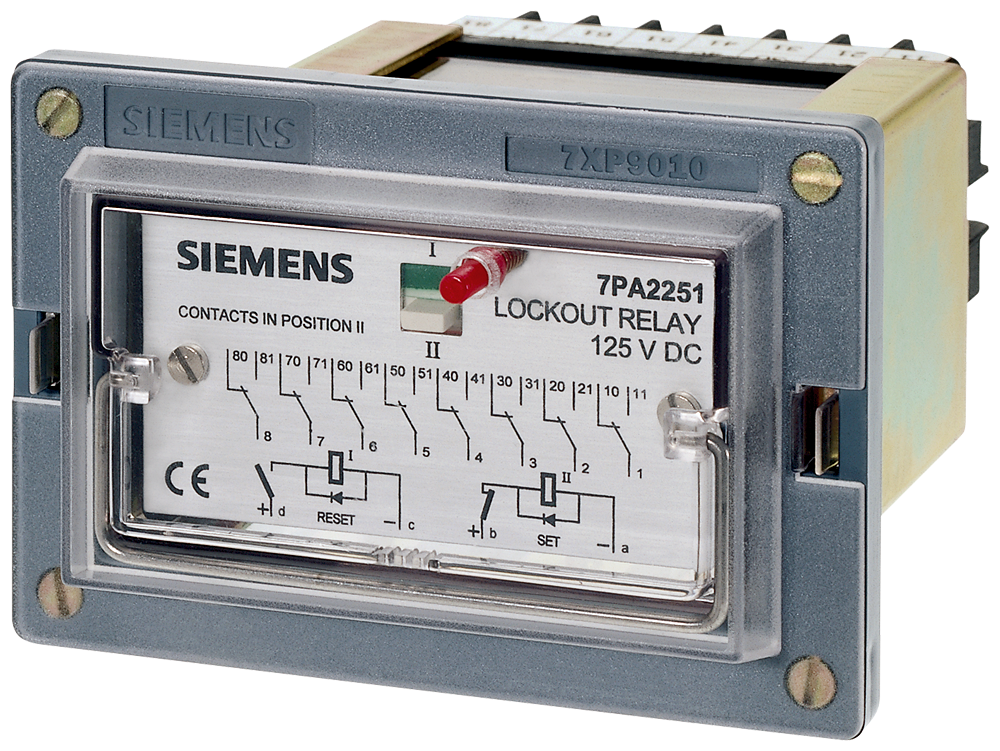 RELÉ RÁPIDO BIESTÁ BOTÃO DE RESET MECÂNICO 8 CONTACTOS COMUTÁVEIS TE 7PA22210 SIEMENS