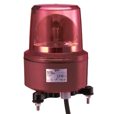 [Imagem FAROL ROTATIVO COM LAMPADA LED VERMELHA 120VCA D130MM XVR13G04L SCHNEIDER]