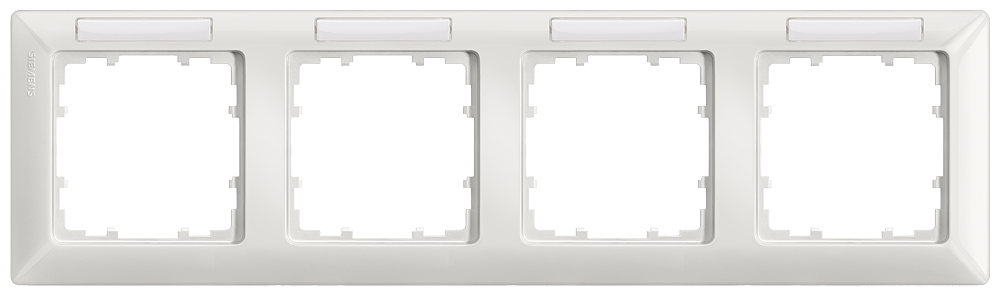 MOLDURA TITÂNIO BRANCO 4X COM CAMPO DE INSCRIÇÃO HORIZONTAL 5TG25541 SIEMENS