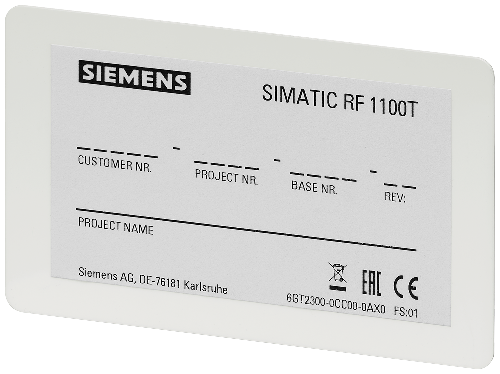 [Imagem TRANSPONDER RF1100T PARA A CONFIGURAÇÃO DE TODOS OS LEITORES RF1000 6GT23000CC000AX0 SIEMENS]