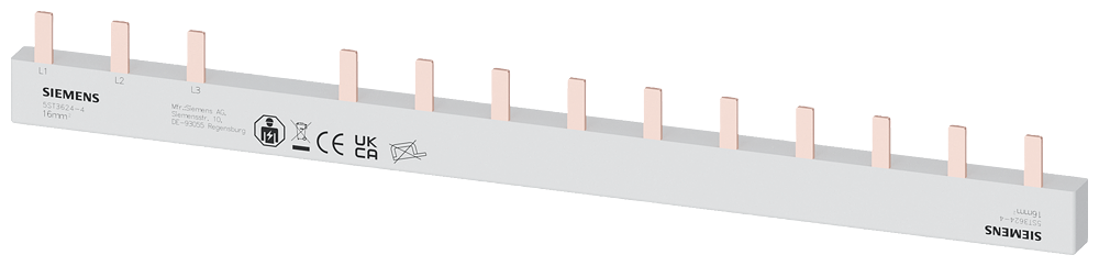 BARRAMENTO DE PINO 10MM2 TRIFÁSICO 1X (3FA+(N) + 10X 1FA 249,2MM 5ST36244 SIEMENS