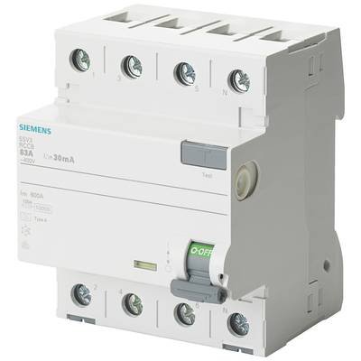 [Imagem DISJUNTOR DR TETRAPOLAR 25A 400V 30MA 5SV33426KK01 SIEMENS]