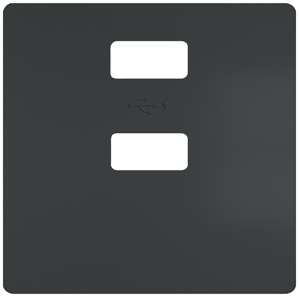 PLACA DE COBERTURA PARA CARREGADOR USB DUPLO VERTICAL CARBONO ME 5TG25780CM SIEMENS