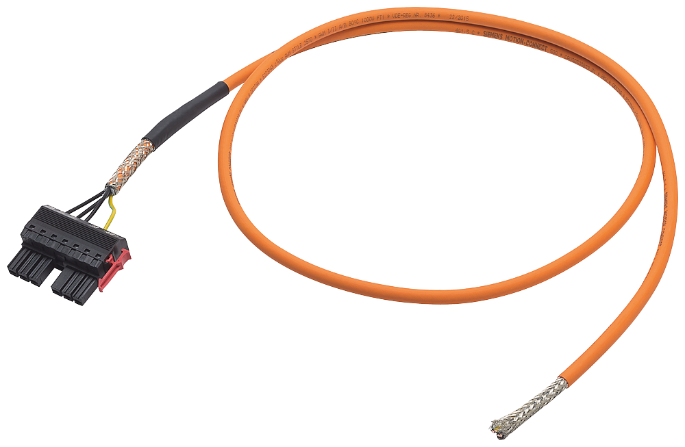 [Imagem CABO DE POTÊNCIA 17M COM CONECTORES 4X6 C 6FX50025CW521BH0 SIEMENS]