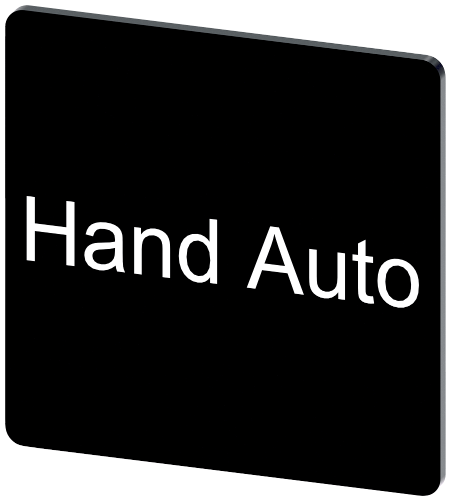 PLACA DE IDENTIFICAÇÃO 27X27MM PLACA PRETO INSCRIÇÃO: MANUAL AUTO 3SU19000AE160DB0 SIEMENS