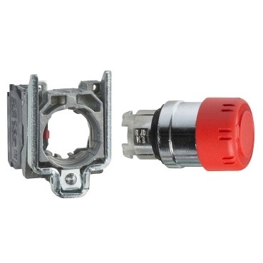 [Imagem BOTÃO 22MM METÁLICO SOCO GIRAR PARA DEST XB4BS442 SCHNEIDER]