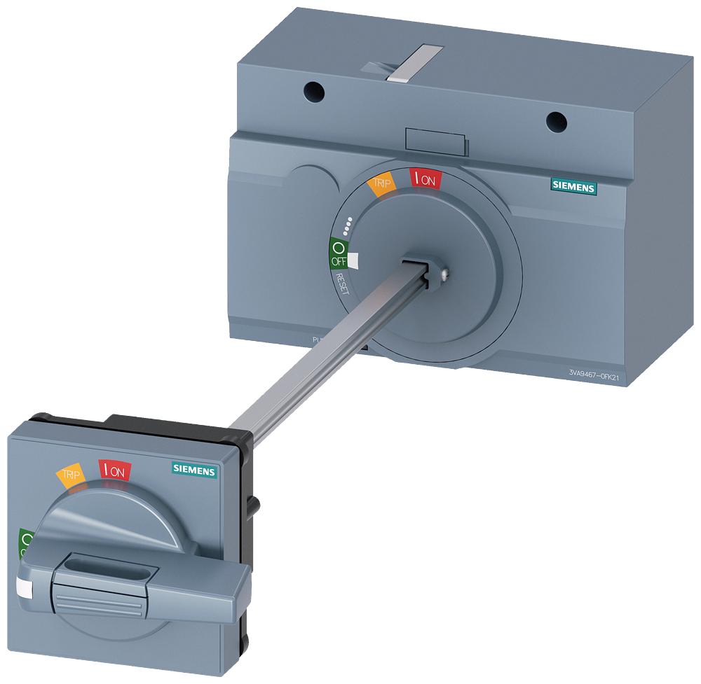 [Imagem ACIONAMENTO GIRATÓRIO DO ACOPLAMENTO DA PORTA PADRÃO IEC IP65 COM TRAVAMENTO 3VA94670FK21 SIEMENS]