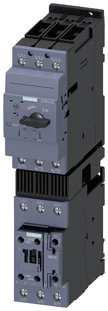 CHAVE DE PARTIDA ACIONADOR DIRETO S2 35-45 A AC/DC 20-33 V 100 KA 3RA21304VA360NB3 SIEMENS