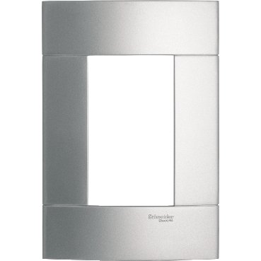[Imagem PLACA 3 POSTOS PRATA DECOR 4X2 PRM044236 SCHNEIDER]