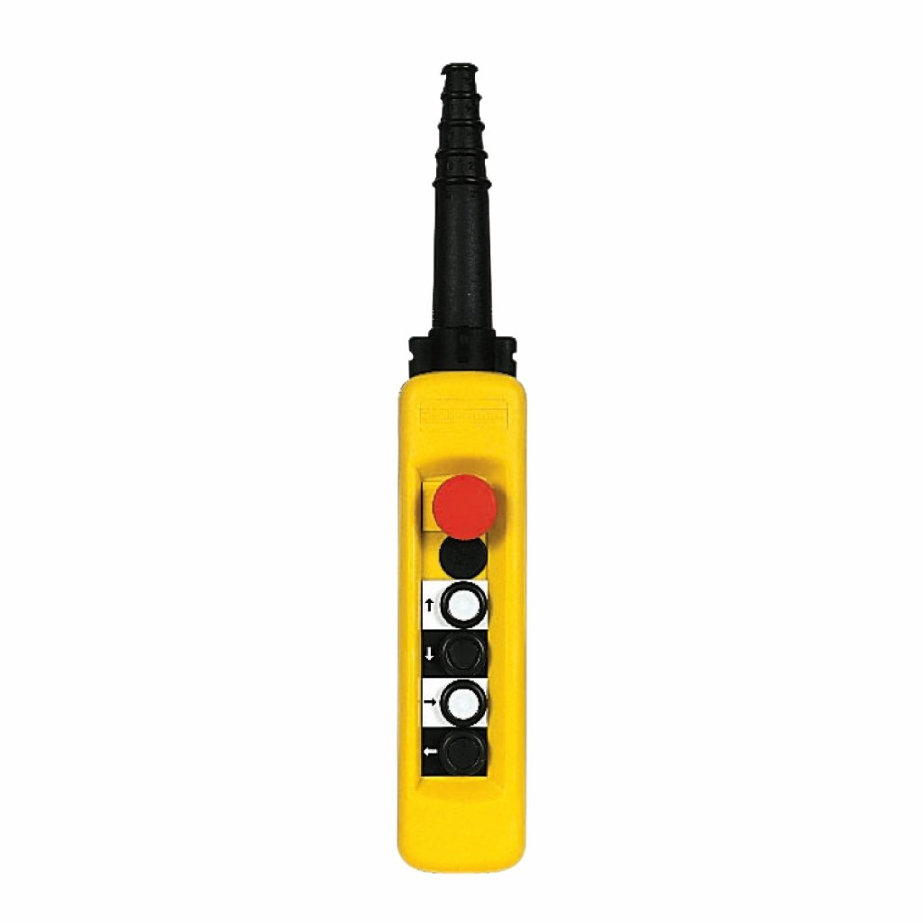 [Imagem BOTOEIRA PENDENTE PLASTICA 4 BOTOES + 1 XACA4713 SCHNEIDER]
