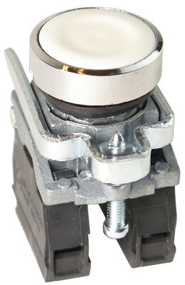 [Imagem BOTÃO 22MM METÁLICO A IMPULSÃO 1NA 1NF B XB4BA15 SCHNEIDER]