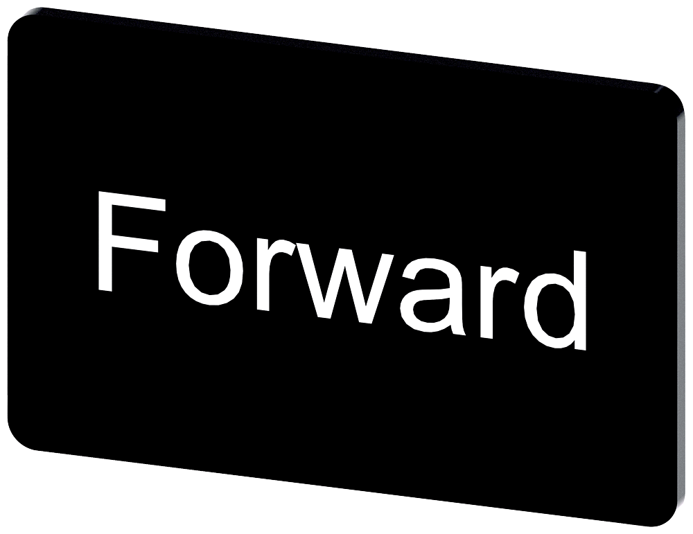 [Imagem do produto PLACA DE IDENTIFICAÇÃO 17,5X27MM, PLACA PRETO, INSCRIÇÃO: FORWARD 3SU19000AD160DN0 SIEMENS]