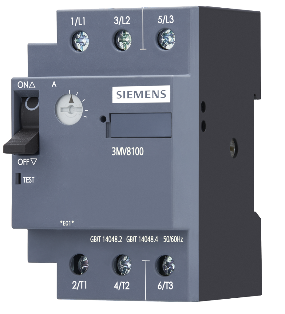 [Imagem do produto DISJUNTOR MOTOR 3MV8 3,2/5A 1NA+1NF 3MV81000NJ00 SIEMENS]