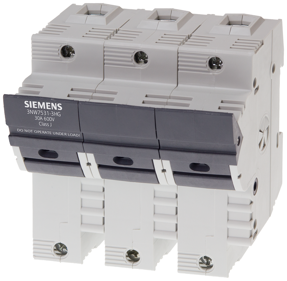PORTA-FUSÍVEIS CLASSE J DE 3 POLOS IN: 30 A UN CA: 600 V 3NW75313HG SIEMENS