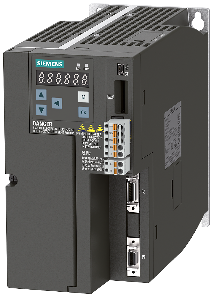[Imagem SERVO DRIVETRIFÁSICO 2,5KW 7,8A 380/480V 45/66HZ IP20 SINAMICS V90 6SL32105FE120UF0 SIEMENS]