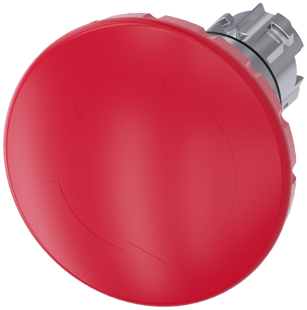 [Imagem FRONTAL BOTAO EMER 60MM MET ROT DES 3SU10501JB200AA0 SIEMENS]