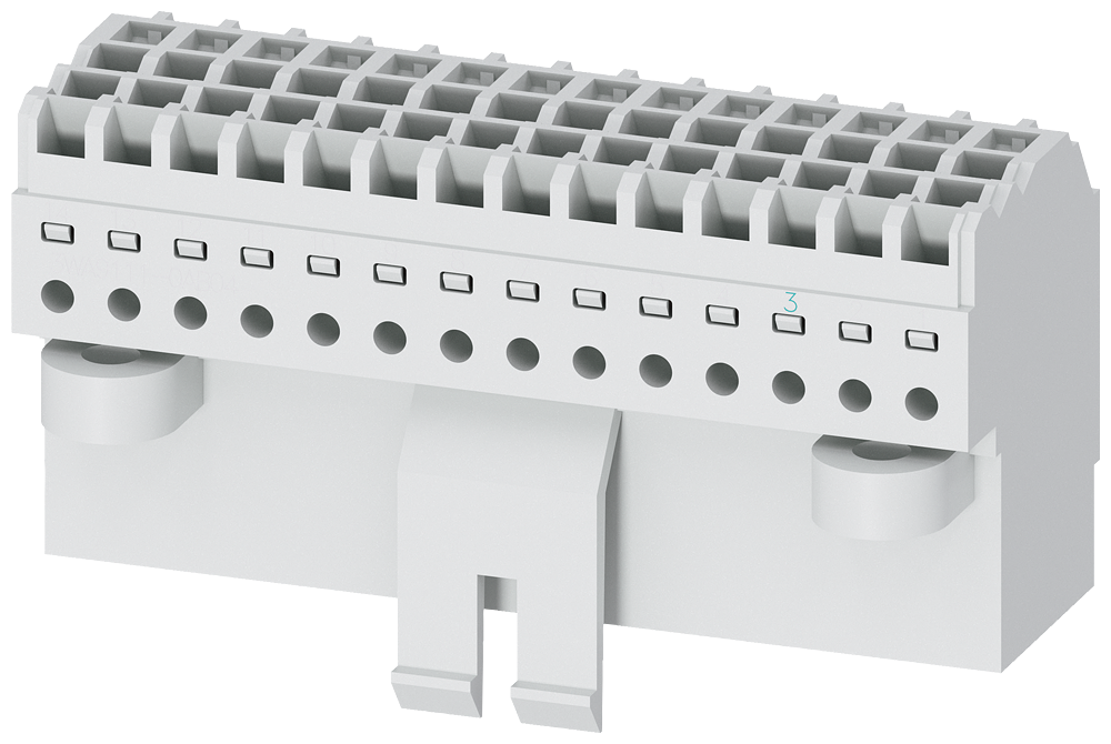 [Imagem do produto CONECTOR MANUAL PARA CONEXÃO DE CONDUTORES AUXILIARES (AUX) COM TECNOLOGIA PU 3WA91110AB04 SIEMENS]